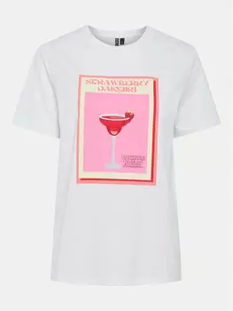 Футболка оверсайз Pieces, белый