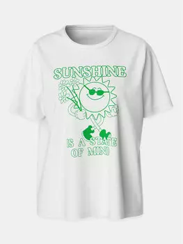 Футболка оверсайз Pieces, белый