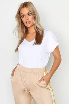 Футболка оверсайз plus basic rib Boohoo, белый