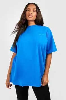Футболка оверсайз plus dsgn studio Boohoo, кобальтовый