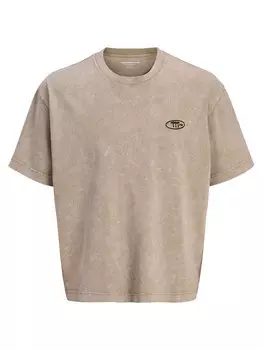 Футболка оверсайз Retreat 12277886 Jack&Jones, бежевый