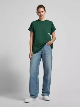 Футболка оверсайз с этикеткой ANOTHER COTTON LAB, темно-зеленый