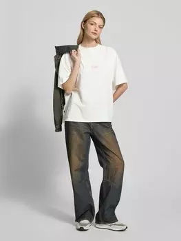 Футболка оверсайз с этикеткой, модель «KIMI» Pegador, экрю