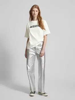 Футболка оверсайз с этикеткой, модель «LIGHTNING» Low Lights Studios, белый