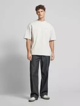 Футболка оверсайз с этикеткой Pegador, светло-серый