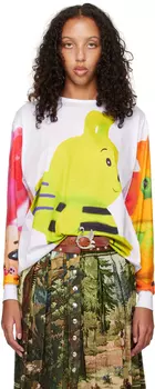 Футболка оверсайз с длинным рукавом White Bee Chopova Lowena