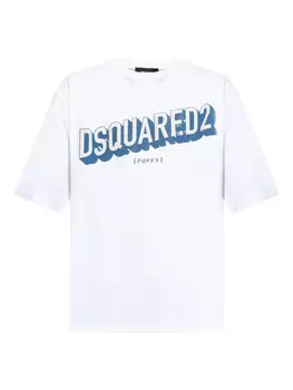 Футболка оверсайз с графическим логотипом DSQUARED2, белый