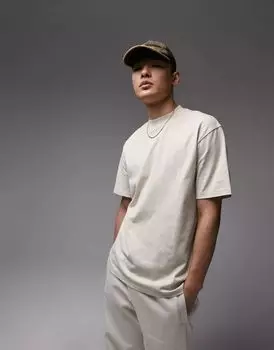 Футболка оверсайз с камнем Topman