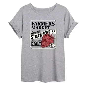 Футболка оверсайз с клубникой Junior's Farmers Licensed Character
