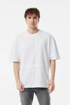 Футболка оверсайз с круглым вырезом Fullamoda, белый