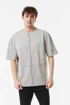 Футболка оверсайз с круглым вырезом Fullamoda, копченый