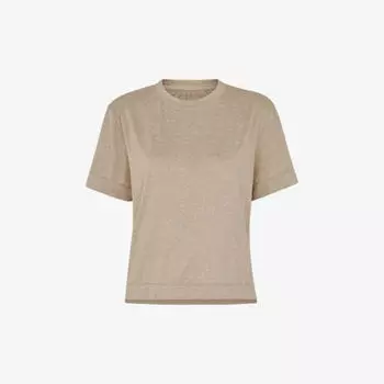 Футболка оверсайз с круглым вырезом из эластичного смесового полиэстера Whistles, бежевый