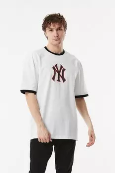 Футболка оверсайз с круглым вырезом с принтом Fullamoda, белый