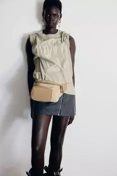 Футболка оверсайз с принтом H&M, хаки