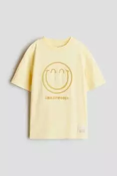 Футболка оверсайз с принтом H&M, мультиколор