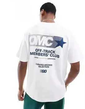 Футболка оверсайз с принтом Project Core белого цвета Jack & Jones