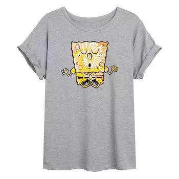 Футболка оверсайз с принтом тай-дай Junior's SpongeBob SquarePants Licensed Character