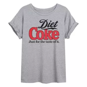 Футболка оверсайз с ретро-принтом Diet Coke для подростков Licensed Character, серый