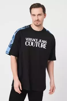 Футболка оверсайз с рисунком Versace Jeans Couture, черный