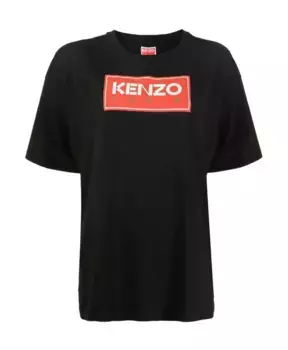 Футболка оверсайз S с принтом Kenzo, черный