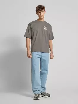 Футболка оверсайз с вышитой этикеткой, модель «Cesar» Low Lights Studios