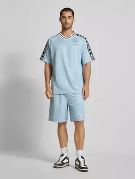 Футболка оверсайз с вышитым логотипом KARL KANI, светло-голубой