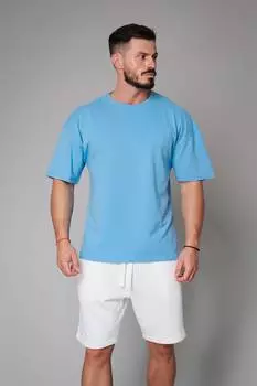 Футболка оверсайз с заниженными рукавами Ufit, синий