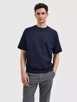 Футболка оверсайз Selected Homme, синий