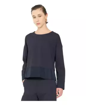 Футболка оверсайз со шнуровкой из тафты Vicario Cinque, синий