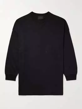 Футболка оверсайз со вставками из хлопкового джерси SIMONE ROCHA, черный