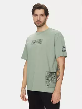 Футболка оверсайз Star Wars The Mandalorian JI5718 Adidas, зеленый