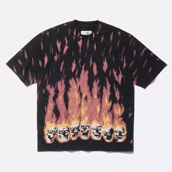 Футболка оверсайз Supreme x MM6 Maison Margiela Liquid Blue, черный