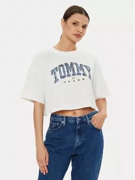Футболка оверсайз Tommy Jeans, экрю