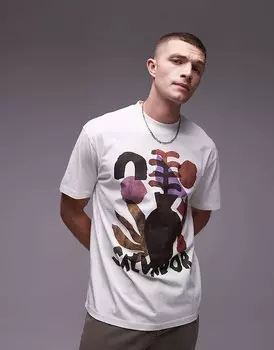 Футболка оверсайз Topman из мытого камня с принтом Salvador