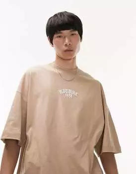 Футболка оверсайз Topman с ритуальной вышивкой 1978 года из камня