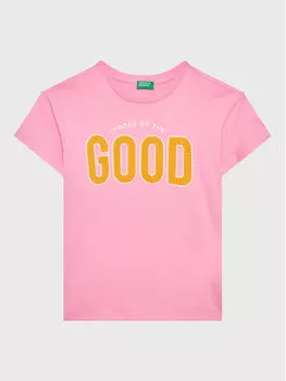 Футболка оверсайз United Colors Of Benetton, розовый