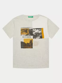Футболка оверсайз United Colors Of Benetton, серый