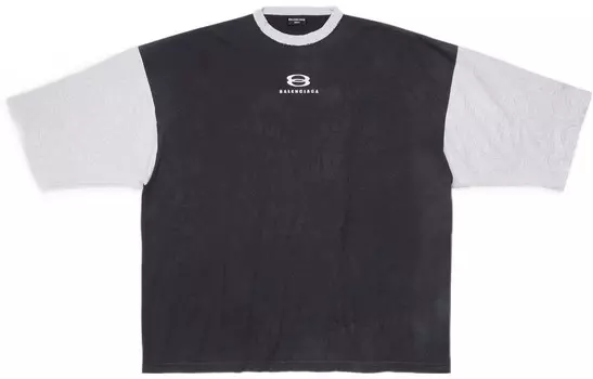 Футболка оверсайз Unity с рукавом 3/4 Balenciaga, серый