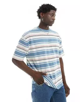 Футболка оверсайз в синие полоски ASOS DESIGN