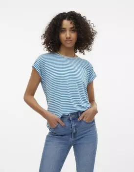 Футболка оверсайз в синюю полоску Vero Moda