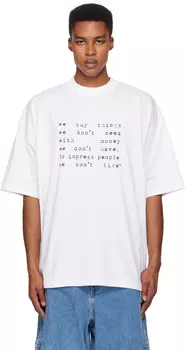 Футболка оверсайз «We Buy Things» VETEMENTS, белый