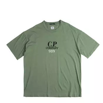 Футболка .P. ompany 20/1 Jersey Boxy Logo T-Shirt C.P. Company, зеленый
