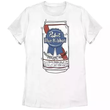 Футболка Pabst для юниоров с синей лентой и рисунком в форме банки с рисунком Licensed Character