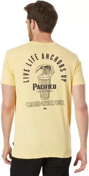 Футболка Pacifico Don't Fight The Foam с короткими рукавами Quiksilver, золото