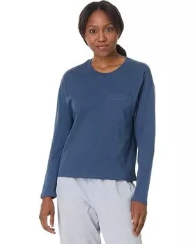 Футболка PACT Softspun Long Sleeve Pocket Tee, цвет French Navy