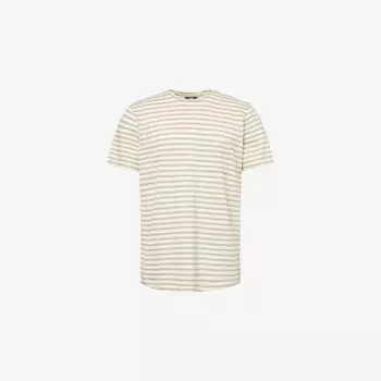 Футболка Paige Kenneth с полосками, серо-зеленый / кремовый