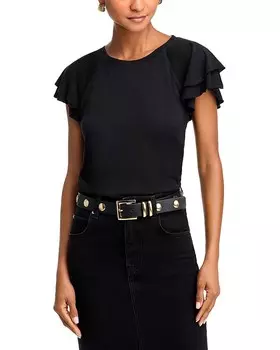 Футболка PAIGE Linnea с развевающимися рукавами, черный