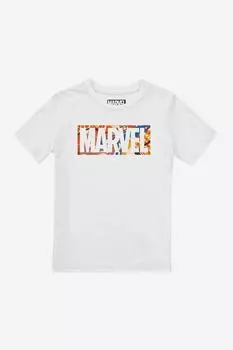 Футболка Paint Brick для мальчиков Marvel, белый