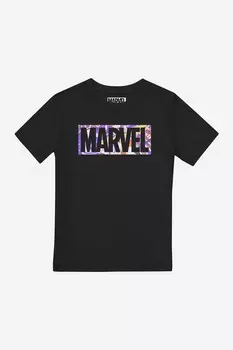 Футболка Paint Brick для мальчиков Marvel, черный