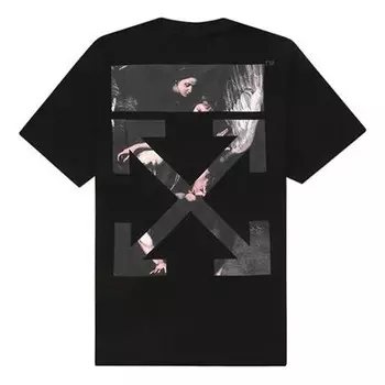 Футболка painting arrow printing short sleeve black Off-White, черный